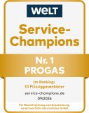 PROGAS ist fünfmaliger Service-Champion im Ranking der WELT & Service Value.