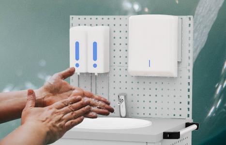 Die „Health Protecion Line“ umfasst individuell konfigurierbare Produkte um Hygienemaßnahmen einzuhalten und Ansteckungsrisiken vermeiden zu können.