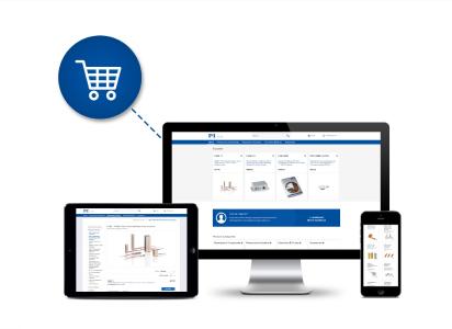 Piezokeramik-Komponenten, -Aktoren und -Verstärker jetzt bequem online kaufen: Neuer Webstore von PI Ceramic (Bild: PI)