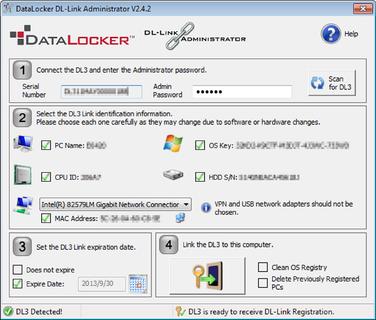 Screenshot DataLocker DL-Link