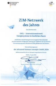 Die Auszeichnung zum ZIM-Netzwerk des Jahres