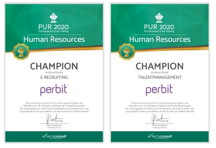 perbit ist HR-Software-Champion im E-Recruiting und Talentmanagement