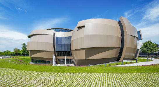 Das Besucherzentrum des ESO Supernova Planetariums in Garching/München.