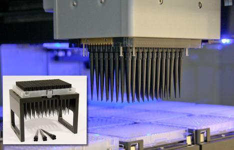 Simply convert your CO-RE 384 probe head into a 96 probe head: Rocket-Tips.