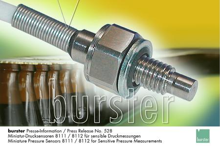 Small, Tough and under Pressure: Miniature Pressure Sensors from burster