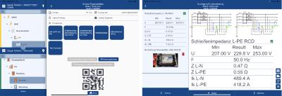 iOS Screenshot Standortbaum und Messung (Schleifenimpedanzmessung mit RCD)