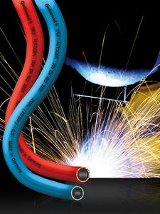 ContiTech TRIX®-oxyacetylene hoses are labeled accordingly to the new international standard DIN EN ISO 3821 / Photo: ContiTech