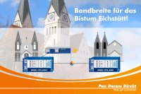 Hightech hinter historischen Gemäuern: Um die Standorte Eichstätt und München miteinander zu verbinden, vertraut das Bistum Eichstätt auf das SPEED-OTS-5000 System der Pan Dacom Direkt GmbH aus Dreieich bei Frankfurt am Main.