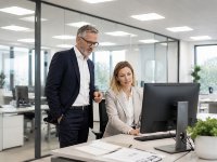 LED-Panel mit Vollspektrumlicht für eine natürliche Beleuchtung im Büro