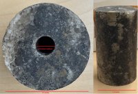 bbildung 1. Vorbereitete Kernprobe für geomechanische Untersuchungen mit einer dreiachsigen Kernhaltevorrichtung bbildung 1. Vorbereitete Kernprobe für geomechanische Untersuchungen mit einer dreiachsigen Kernhaltevorrichtung