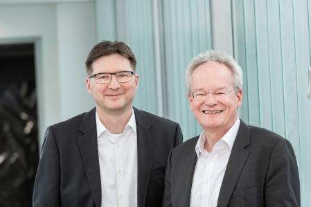 Der Vorstandsvorsitzende Dr. Volker Kruschinski und Vorstand Dr. Ekkehard Rosien blicken optimistisch in die Zukunft.