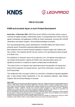 PRESS RELEASE - KNDS - Leonardo Mobile Artillery System LOI - 16_12_2025_ENG.pdf