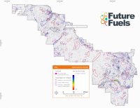 Abbildung 1: Auf der Karte sind die Anomalien in Bezug auf Gas, Dielektrizität (DC) und mineralische Endglieder (Polygone) sowie die gerasterten Ergebnisse der Heliumemissionsintensität ersichtlich Abbildung 1: Auf der Karte sind die Anomalien in Bezug auf Gas, Dielektrizität (DC) und mineralische Endglieder (Polygone) sowie die gerasterten Ergebnisse der Heliumemissionsintensität ersichtlich