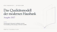 Die Gesellschaft für Qualitätsprüfung veröffentlicht erstmals ein umfassendes Grundlagenwerk zur Zukunft der Hausbank