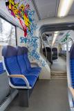 Im Innenraum von Waggons können die Laminate praktisch überall appliziert werden – von texturierten Flächen bis hin zum Fensterrahmen / Foto: 3M