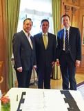 H.-U. Knipps (Owner Arkadon), D. Voigt (MD Arkadon), M. Moeller (CEO arvato Systems)