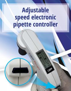 Adjustable speed electronic pipette controller