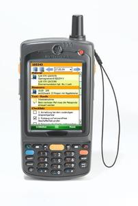 Die mobile Instandhaltungslösung 4mobile SERVICE von ICS, hier mit dem MC 75 von Motorola, überzeugt durch benutzerfreundliche grafische Oberfläche, logische Menüführung und einfache Handhabung