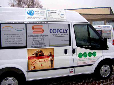Das Tierpark-Mobil mit Avanquest-Logo