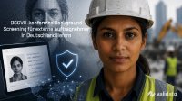 DSGVO-konformes Background Screening für externe Auftragnehmer in Deutschland: Was Unternehmen jetzt wissen müssen. Validato ermöglicht Unternehmen in Deutschland eine ISO-27001-zertifizierte Zuverlässigkeitsprüfung externer Mitarbeitender — rechtssicher, in über 200 Ländern, mit menschlicher Expertenanalyse.