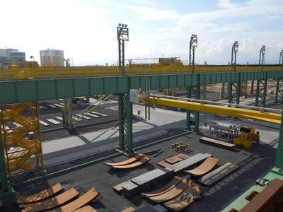 Das installierte Symeo-Messsystem LPR® im brasilianischen Stahlwerk von ThyssenKrupp sichert eine lückenlose Warenflusskontrolle von der Produktion bis zur Verschiffung, Bild: ThyssenKrupp Steel