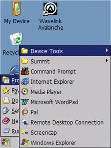 Falcon X3 mit Windows CE: Tools wie WordPad, Excel Viewer und Mobile Internet Explorer sind bereits integriert / Bild: Datalogic ADC