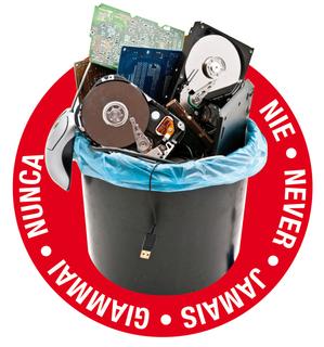 So sollte die Entsorgung von Daten nicht aussehen!