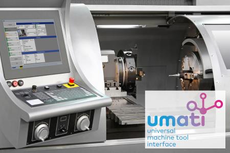 MPDV supports UMATI for the standardized connection of machine tools to the production IT (e. g. MES HYDRA or MIP) (Image source: MPDV, Adobe Stock, markobe)