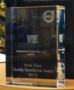 Volvo Cars Qualitiy Excellence Award