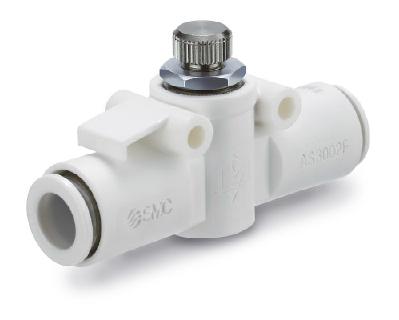 Das neue Drosselrückschlagventil AS-X900 aus schwerentflammbarem Kunststoff eignet sich ideal für alle Druckluftanwendungen, bei denen Feuergefährdung aufgrund von Schweiß- oder Laserarbeiten auftritt