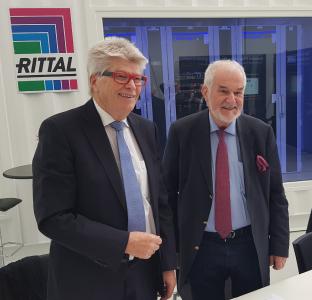 Prof. Friedhelm Loh and Jürgen Stulz (from left): Rittal and Stulz have announced their worldwide partnership for the provision of made-to-measure data centre infrastructure, consulting, support and services. (Photo taken in spring 2020), Rittal GmbH & Co. KG