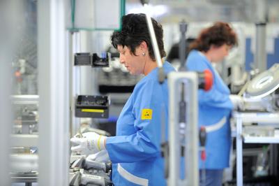 Produktion von Motoren am ebm-papst Standort in St. Georgen.