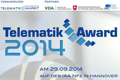 Der Telematik Award 2014 wird für den Bereich der Fahrzeug-Telematik ausgeschrieben Bild: Telematik-Markt.de