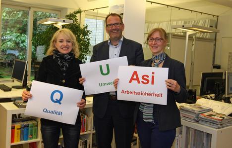 Suse Michel, Uwe Berndt und Beatrice Maisch (v.l.n.r) nach der erfolgreichen Rezertifizierung