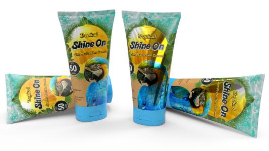 The Inline foiling and DiF finishing processes developed by Kurz and Isimat visually enhance products: the tubes on the right, which were metallized before color printing, are significantly more radiant