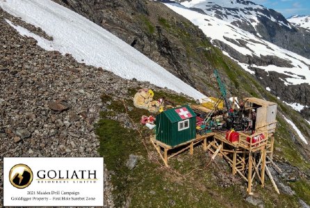 Bohrung auf der Surebet-Zone; Quelle: Goliath Resouces