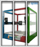 Farbige Vielfalt: Mit der Systec Automation Base präsentiert die Systec GmbH eine große Auswahl an miteinander kombinierbaren Komponenten für komplette Fertigungszellen. Mit insgesamt sechs Anwendungspaketen werden fertige Bündel für verschiedene Applikationsbereiche angeboten, (Foto: Systec Elektronik und Software GmbH)