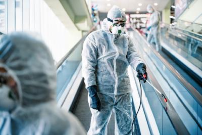 Disinfection and cleaning at the airport