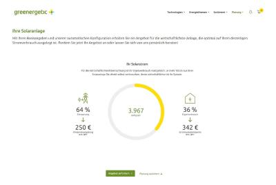 Greenergetic EDL-Portal: Ergebnisseite