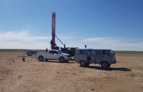 Explorationsbohrung nach Lithium in der Mongolei; Foto: Ion Energy Ltd.
