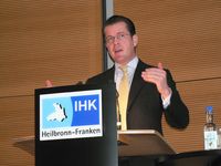 Bundeswirtschaftsminister Dr. Freiherr zu Guttenberg redete Klartext