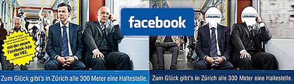 Facebook App der VBZ für Gegensatzpaare und kreative Köpfe