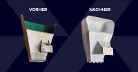 Bag-in-Box Weintrichter Vorher vs. Nachher