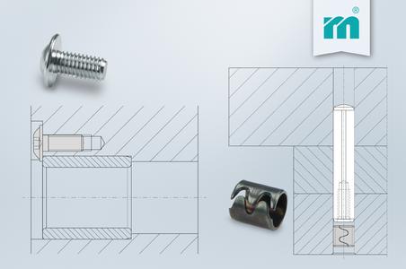 NEU bei Meusburger – Elemente zum Sichern von Buchsen und Zylinderstiften (Foto: Meusburger Georg GmbH & Co KG)