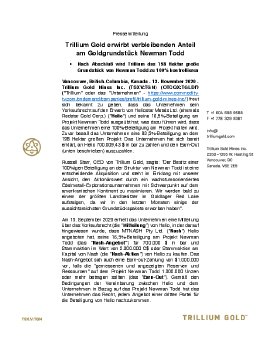 13112020_DE_Trillium Gold to Acquire Remaining Interest in Gold Bearing Newman Todd Property DE.pdf