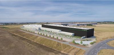 Visualización aérea de Smart Press Shop, actualmente en construcción.