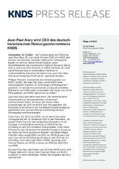 20241203 Pressemitteilung Jean-Paul Alary wird CEO des deutsch-französischen Rüstungsunternehmen.PDF