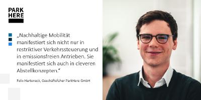 Felix Harteneck, CEO der ParkHere GmbH