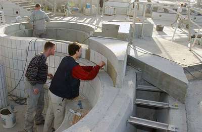 30 million square meters of installed PCI Nanolight speak for the variable Flexmortar for inside and outside, for walls and floors, for all surfaces and all ceramic coverings in thin-bed and medium-bed methods. Photo: PCI