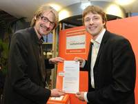 Geschäftsführer Thomas Landgraf Entwickler Florian Bachmann (v.l.n.r.)